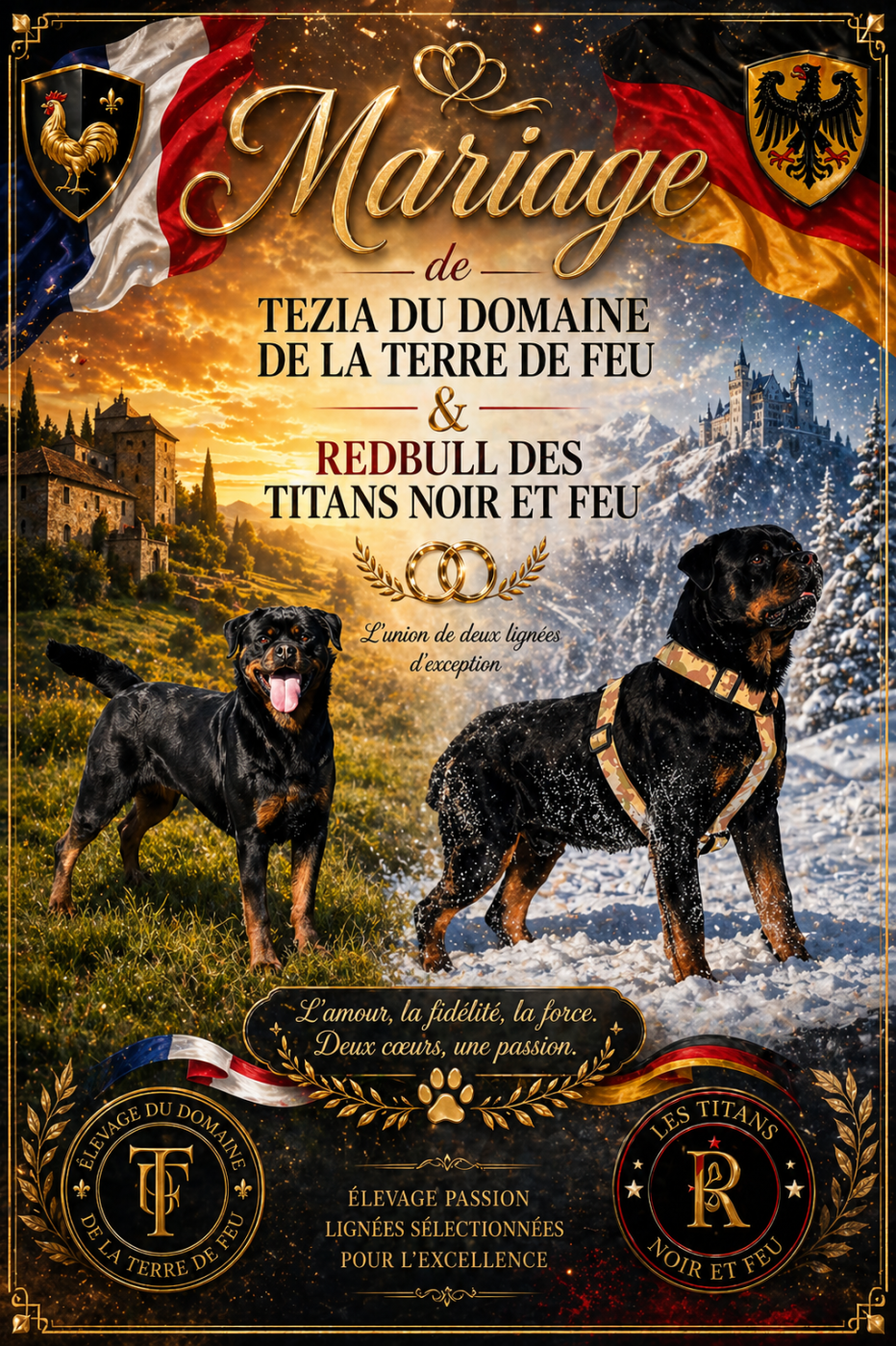 Of Passion Amstaff  - Rottweiler - Portée née le 22/04/2026