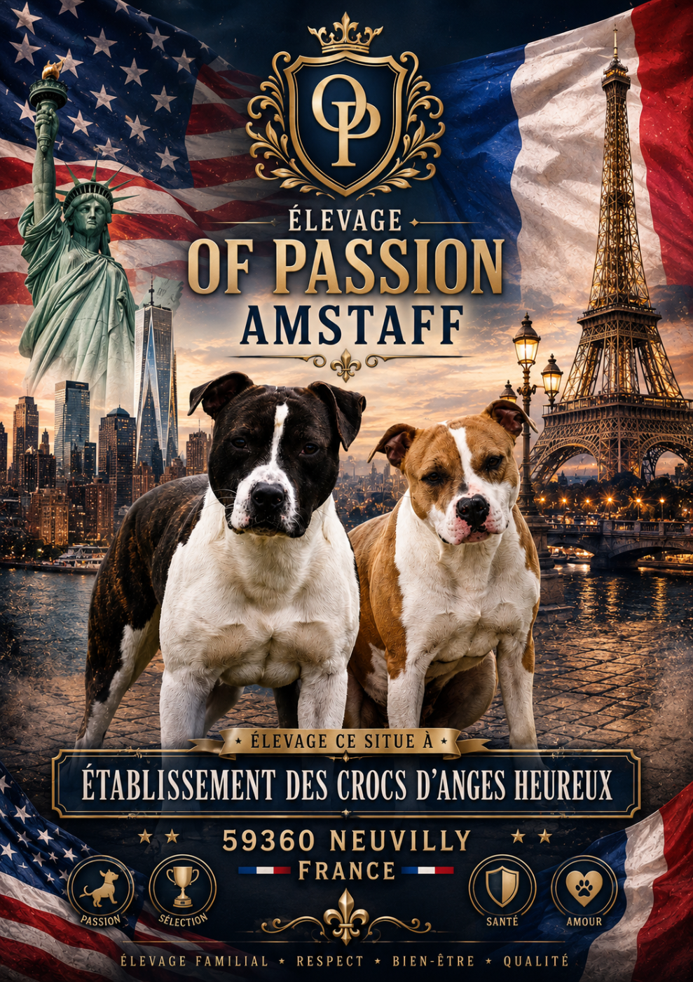 Of Passion Amstaff  - American Staffordshire Terrier - Portée née le 08/05/2026